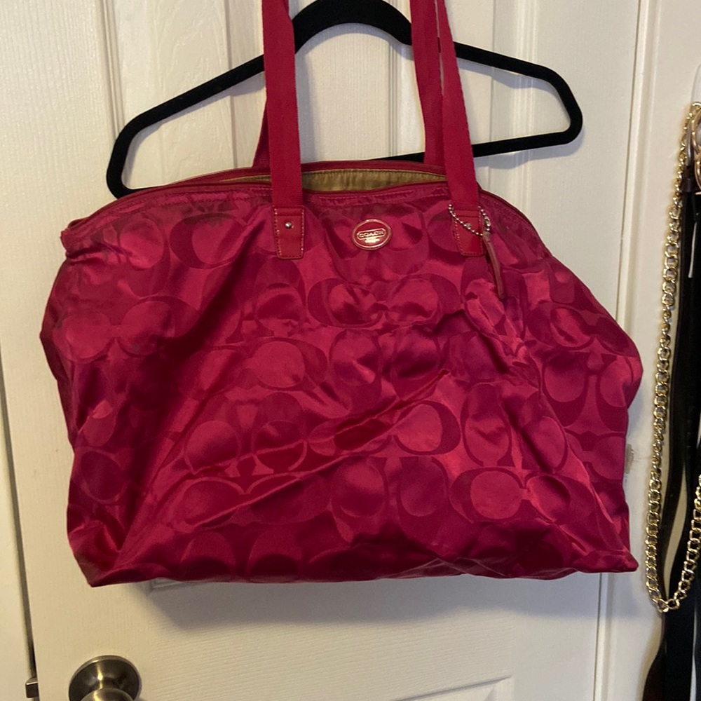 Pink Coach Duffle Bag